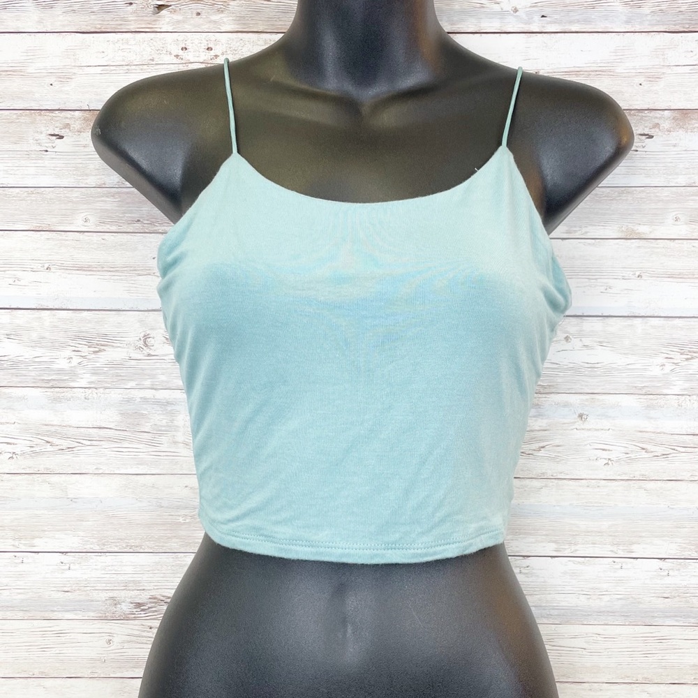 🍀4/$10 Fashion Nova Teal Crop Top Tank